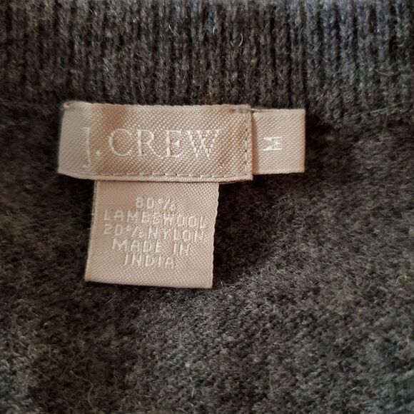 J. Crew Gray V-Neck Sweater (M) - Picture 5 of 5